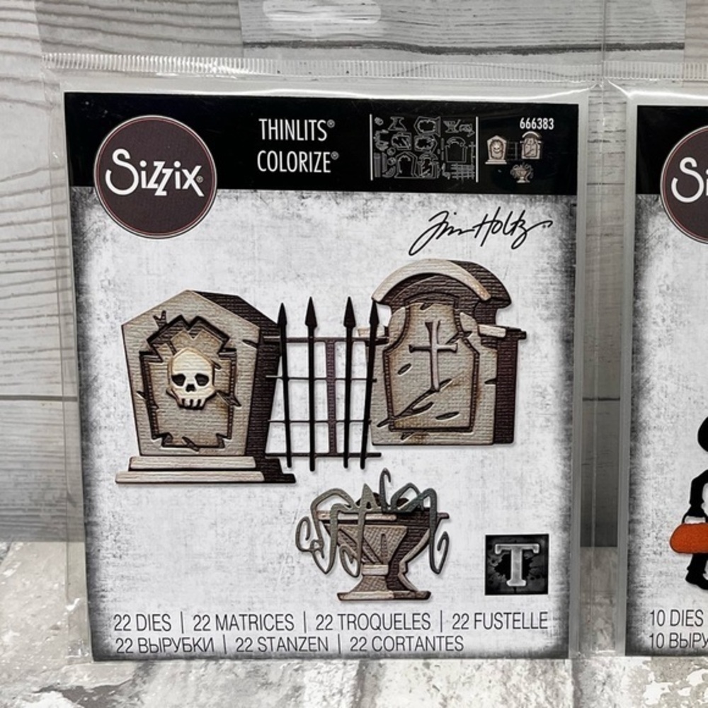 Sizzix Halloween‎ tombstone paper die set Tim Holtz exclusive, holiday 2023